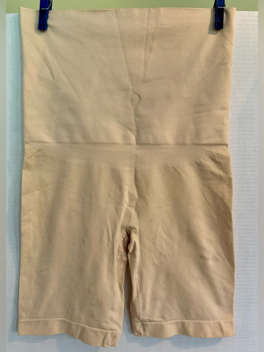 Beige High-Waist Shaping Shorts with Thigh Control
